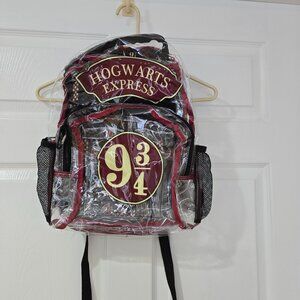 Harry Potter Hogwarts Express Platform 9 3/4 Plastic Fabric Backpack Adjustable